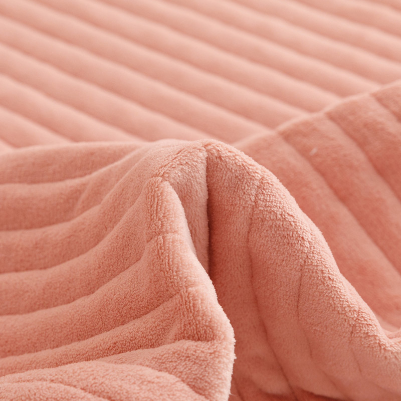 速发冬季加厚牛奶绒床裙式蕾丝床罩单件保暖夹棉珊瑚婴儿绒防滑床