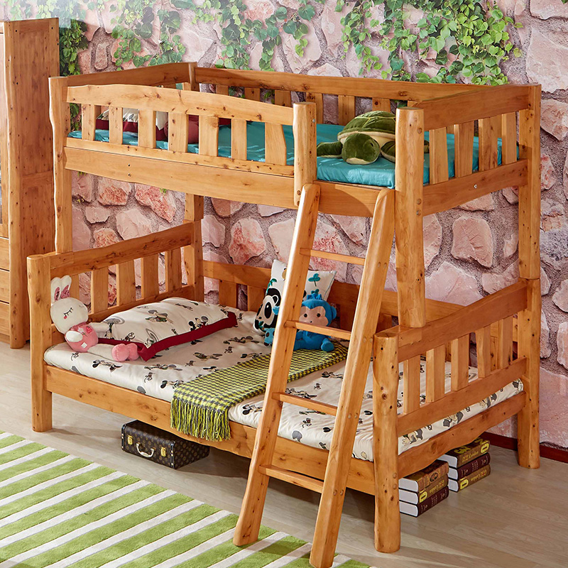 实木家居原木上下床柏木子母床儿童双层床上下铺高低床香柏木家具