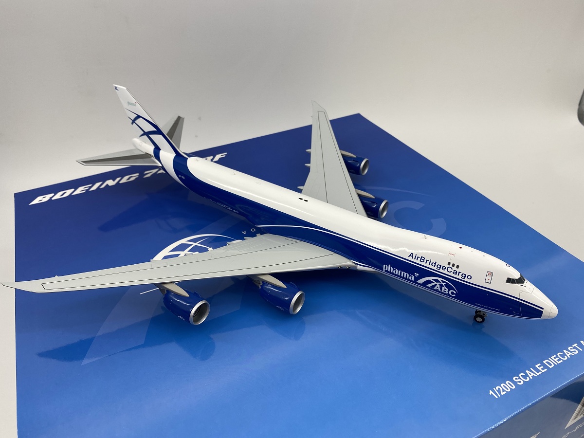jcwings1/200合金飞机模型俄罗斯空桥航空波音747-8F货a机VP-BBL