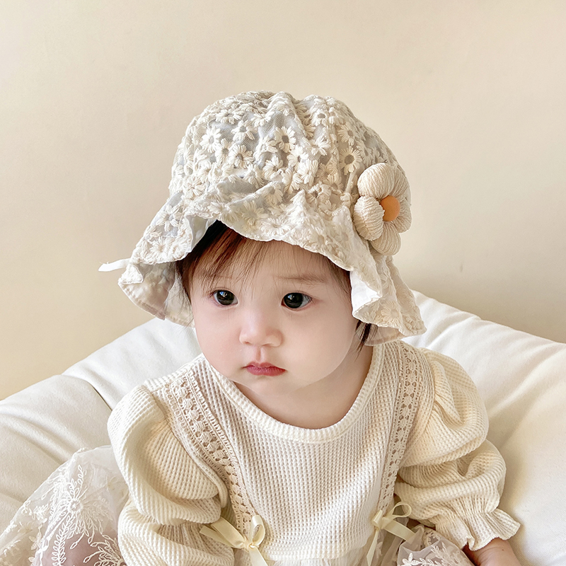 春夏新款宝宝帽子韩版洋气男女童遮阳盆帽可爱超萌婴儿防晒太阳帽