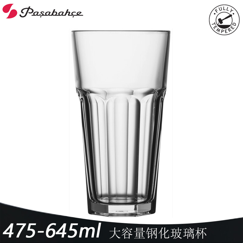 进口帕莎帕琦钢化玻璃杯大容量饮料杯奶茶杯子耐热八角杯 475ml