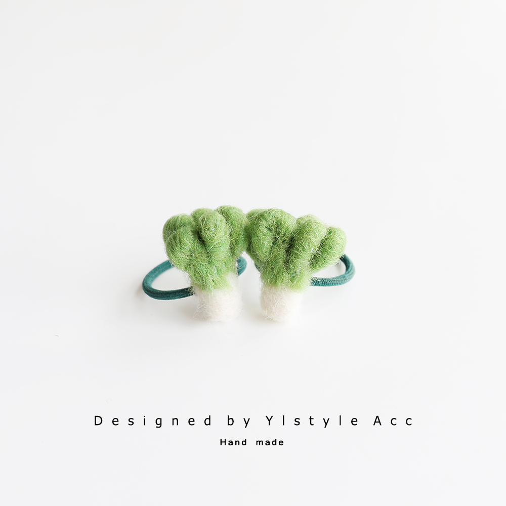 Ylstyle Acc可爱水果蔬菜羊毛毡葡萄胡萝卜儿童宝宝皮筋发圈饰品