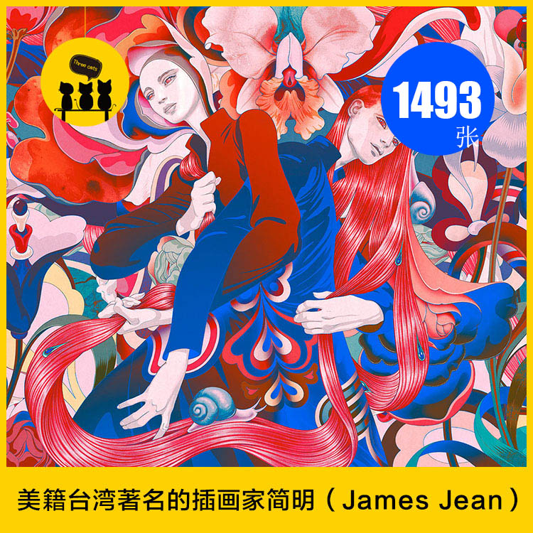 【1038】艺术家James Jean简明作品图片素材电子版三部合集
