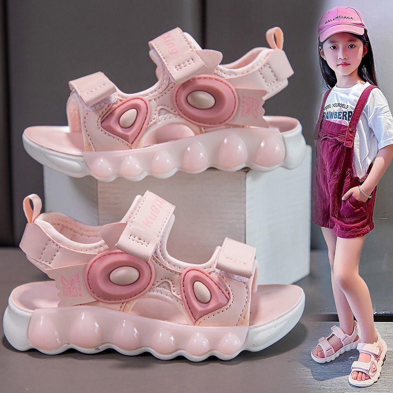 巴拉巴柆韩系2024新款可湿水儿童鞋子女童凉鞋6到12岁10夏季15中