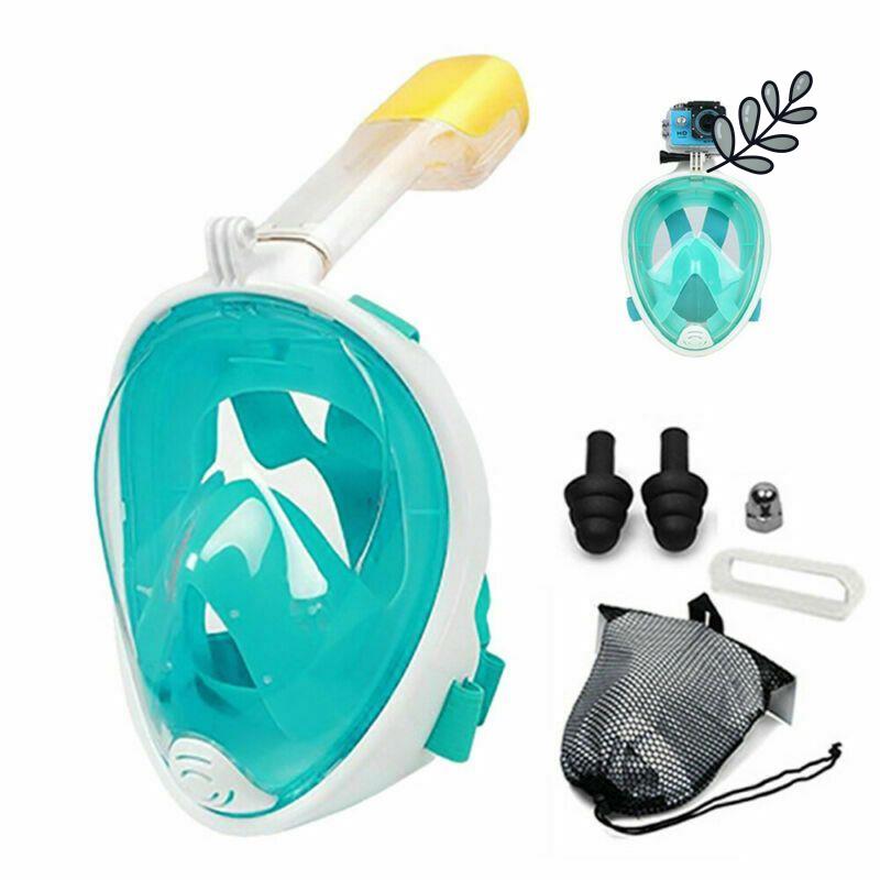 泳镜可呼吸宝潜水面罩成人儿童游泳装备防雾面镜全干式器浮潜面罩