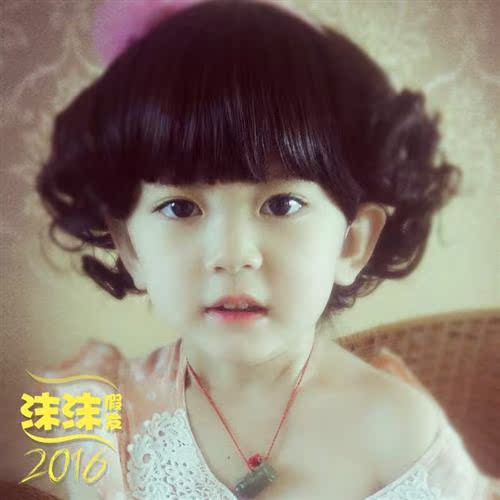 。韩版宝宝假发女童发饰假发儿童假发小孩婴儿假发卷发拍照款 拍