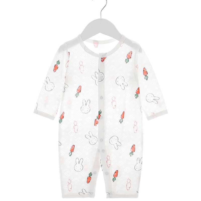 宝宝夏装婴儿空调服夏季薄款长袖网红可爱连体衣新生幼儿夏天睡衣