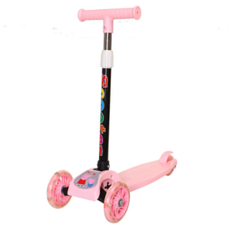 儿童滑板车折叠2-5-8岁三轮闪光脚踏车滑行车玩具童车礼物那女孩