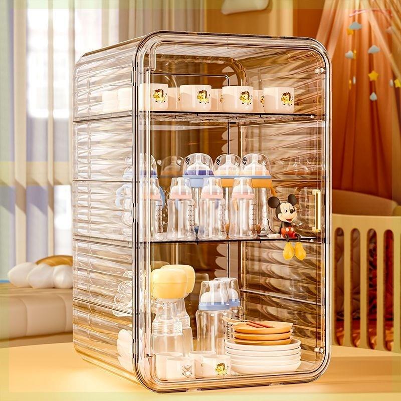 收纳箱婴儿专用宝宝餐具收纳盒婴儿辅食工具沥水柜奶瓶箱置物架子