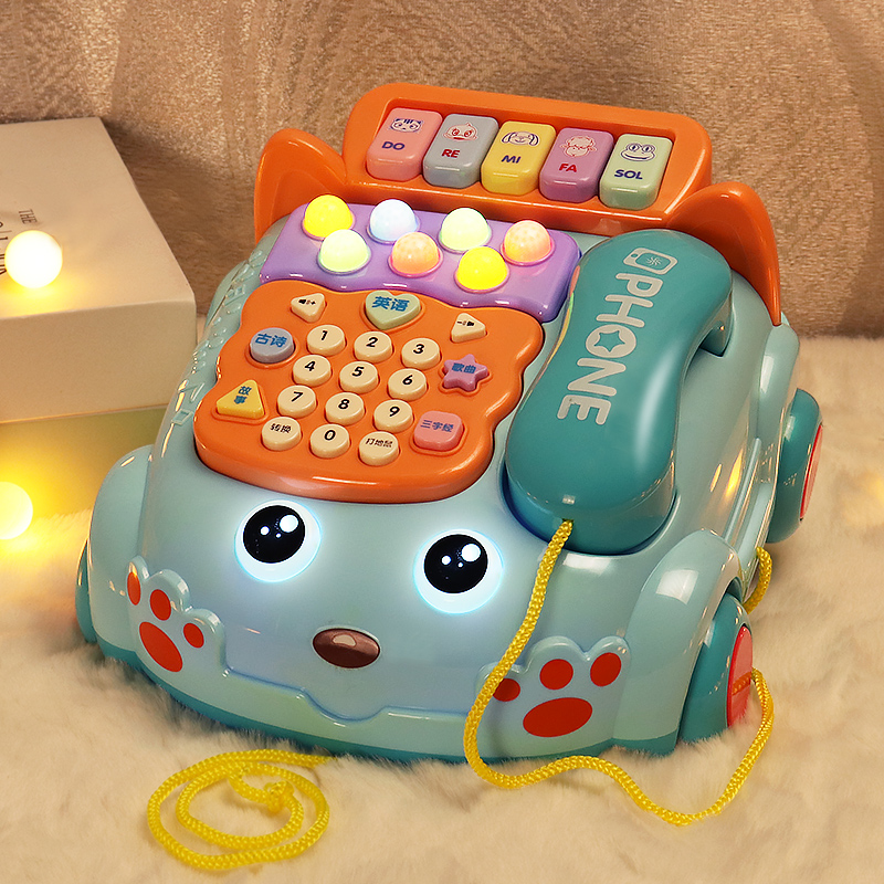 婴儿仿真电话机儿童玩具手机益智早教宝宝6个月以上男女孩1一2岁