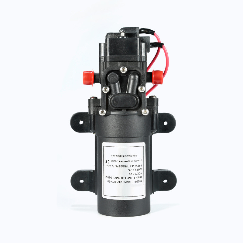 直流12V微小型24V电动抽水泵60W自吸隔膜泵洗车打药喷雾器增压泵