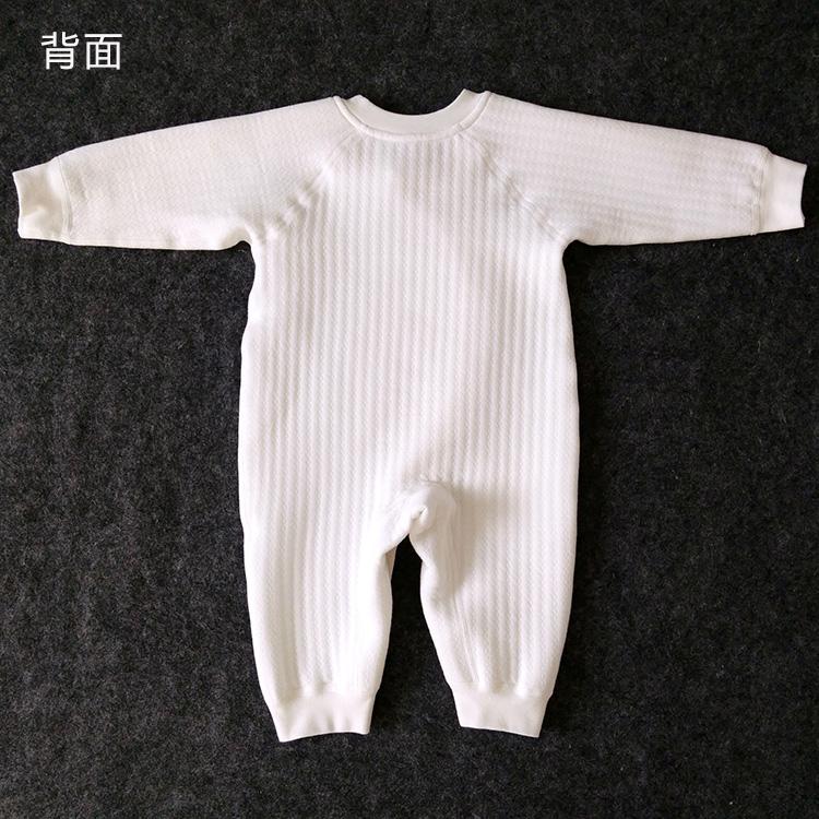 日本进口婴儿衣服纯棉无骨哈衣秋冬保暖连体衣0-3个月6宝宝爬爬服