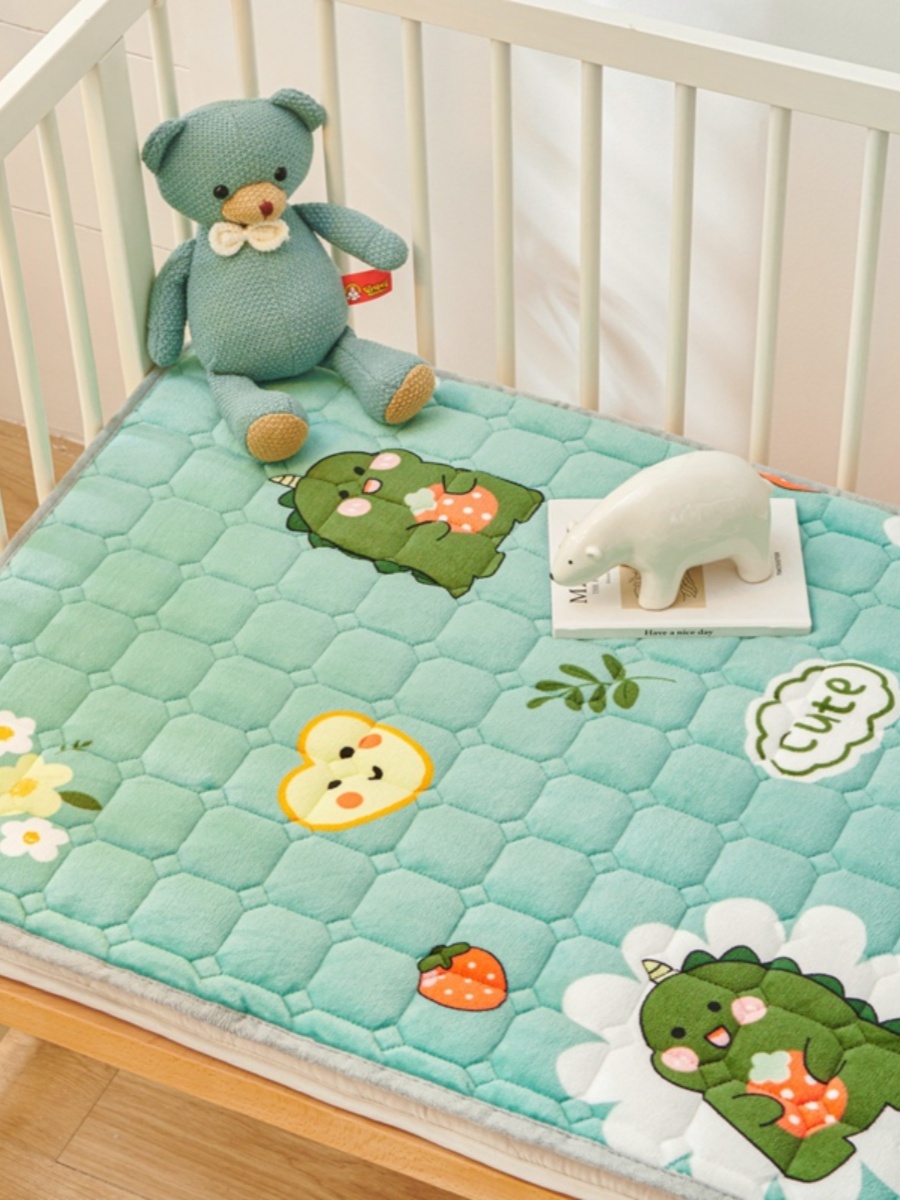 儿童床垫床褥牛奶绒秋冬婴儿垫被拼接床垫子宝宝幼儿园午睡可机洗