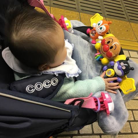 日本面包超人婴儿车床上挂件新生宝宝推车摇铃多功能铃铛安抚玩具