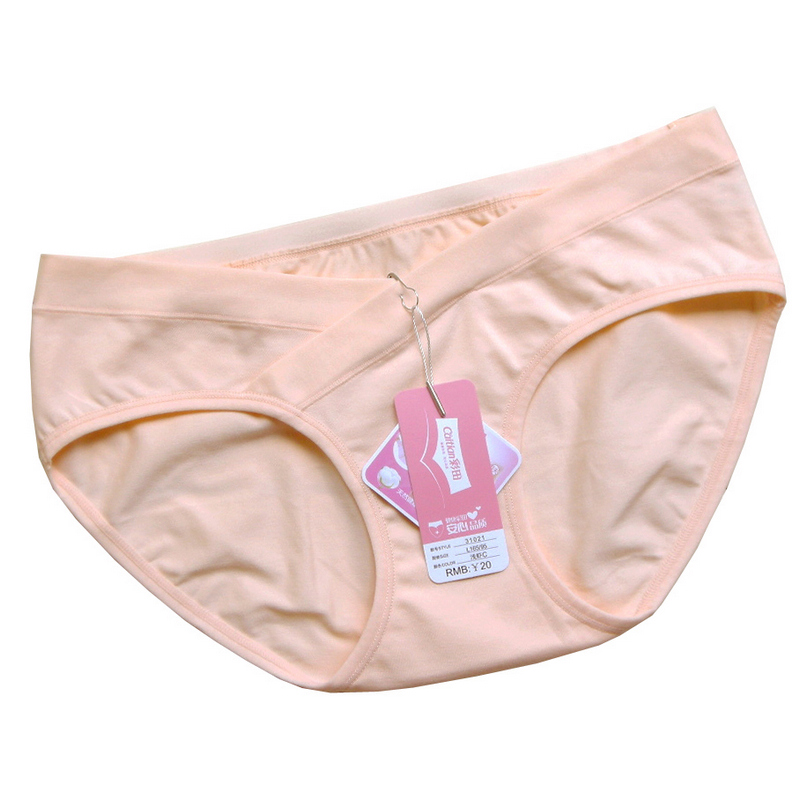 3条组合装彩田孕妇裤 纯棉 V型低腰三角 托腹裤孕期内裤
