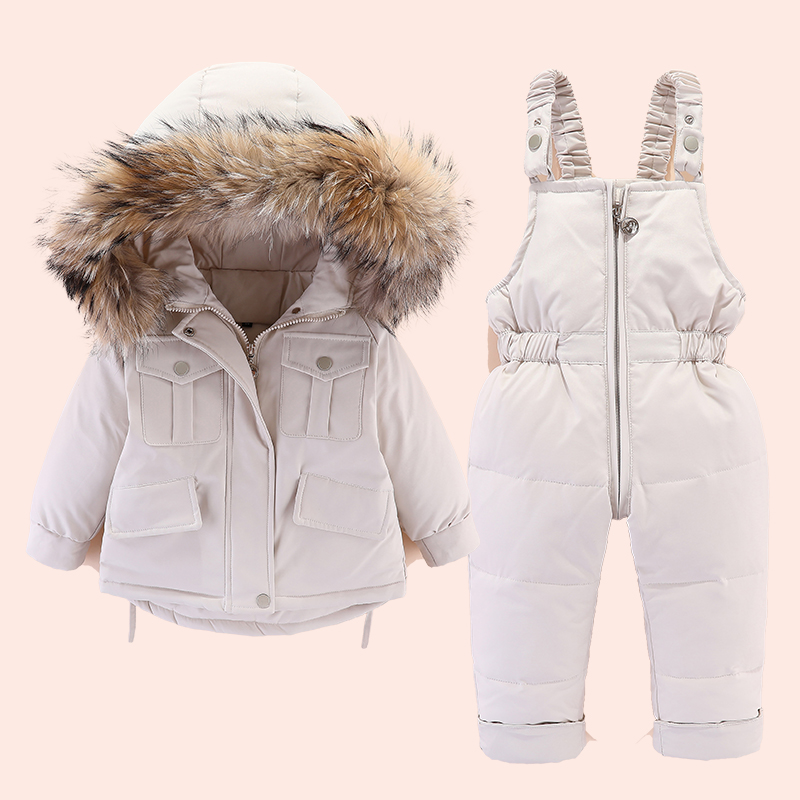 宝宝羽绒服男童女童套装新款小童婴儿1-5岁儿童洋气冬装加厚反季
