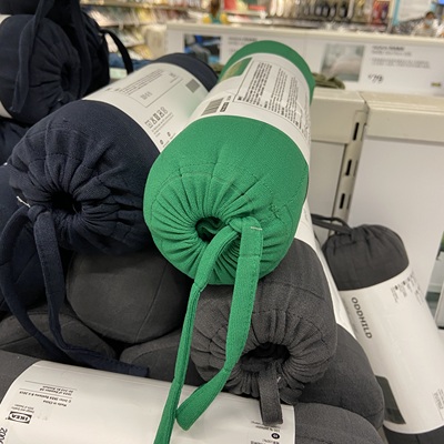 IKEA宜家代购奥德西休闲毯盖毯带收纳袋便携薄款夏季午休毯旅行毯