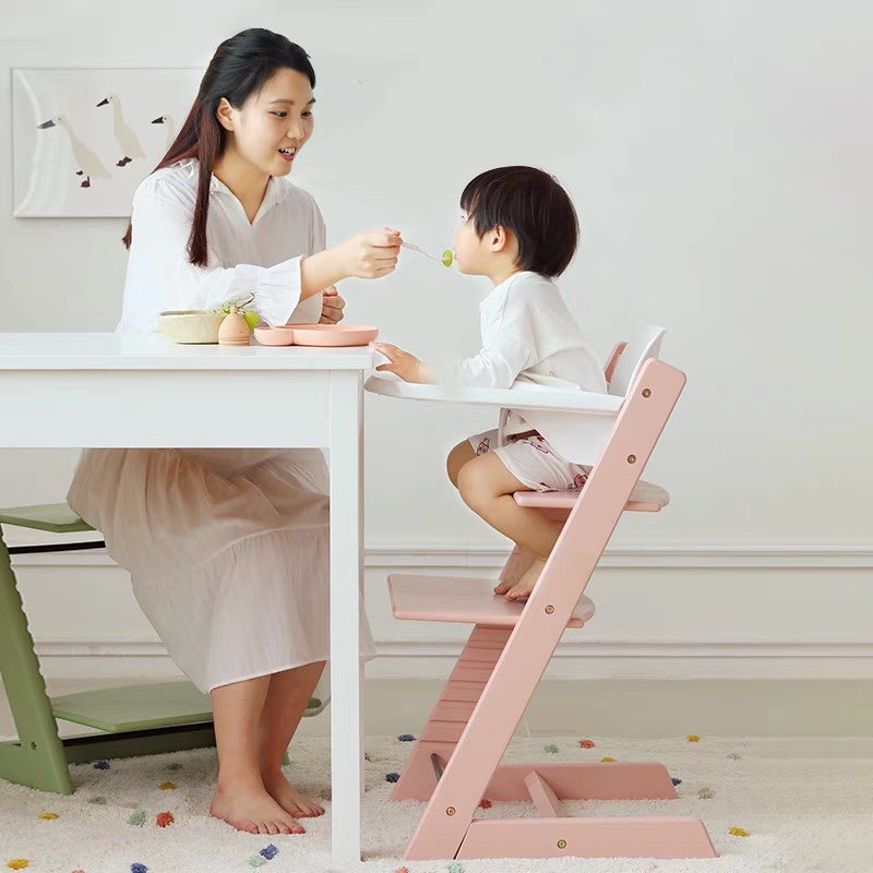 宝宝成长椅实木婴儿北欧儿童餐椅可调节多功能男女孩童吃饭家用凳