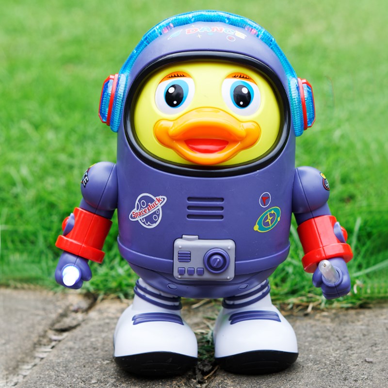 御尚睿睿的科贝罗电动会唱歌跳舞太空鸭玩具摇摆电动机器人男孩0