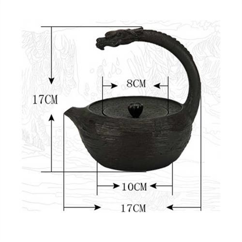 藏王堂龙头半把铁壶复古手工一体壶日式泡茶铸铁烧水无涂层煮茶壶