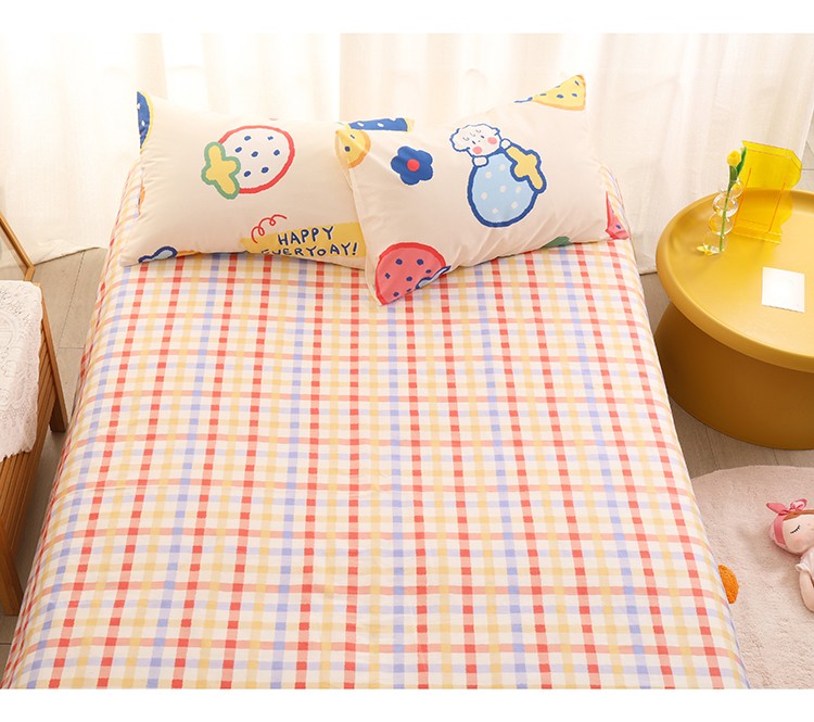 定做纯棉婴儿床笠儿童卡通床垫罩椰棕垫套防滑全棉床垫保护套包邮