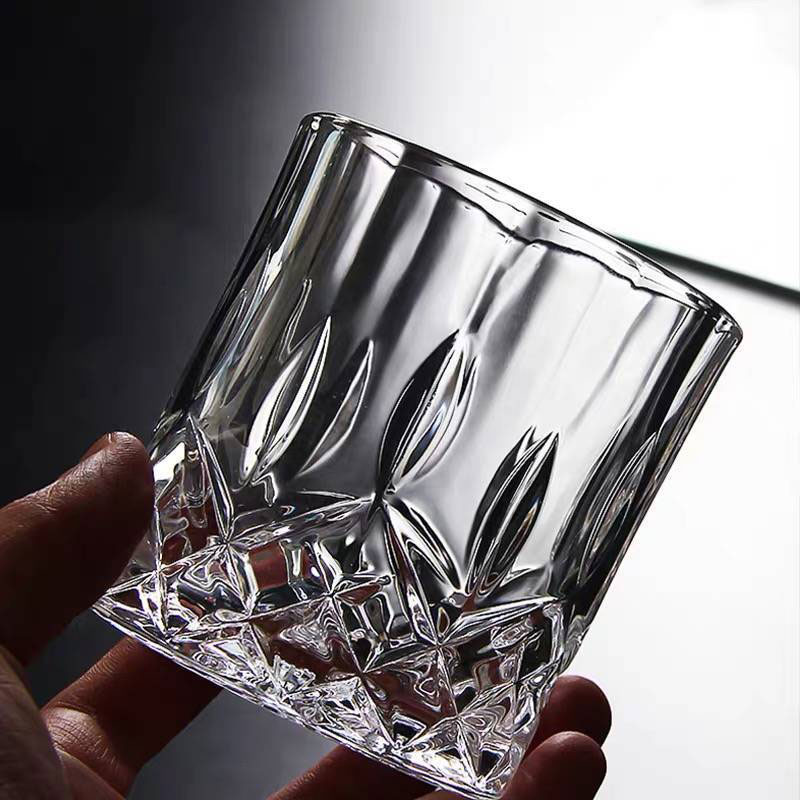 假如幸福滴话你就买个呗 透明无铅玻璃ins水杯 威士忌酒杯 英伦杯