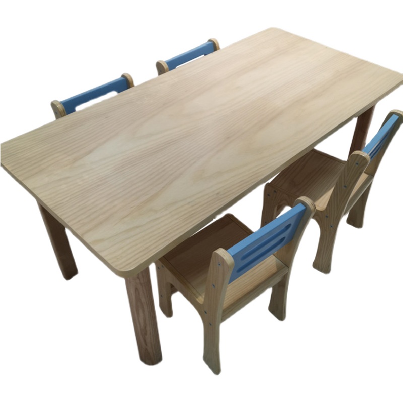 定制北欧实木桌儿童书桌幼儿园学习课桌椅小桌子白蜡木餐桌简约长