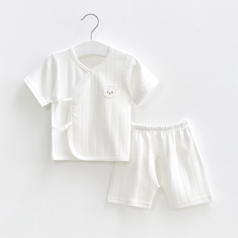 新生婴儿衣服夏季薄款纯棉和尚0夏装3月分体开裆初生宝宝短袖套装