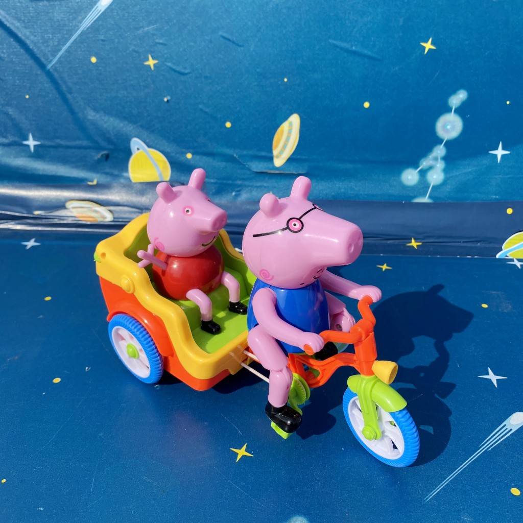儿童益智电动幼儿园圣诞节礼物小猪佩琪爸爸骑三轮车3-7岁1-2周岁