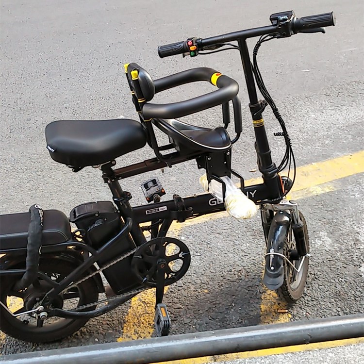 网红电单车宝宝座椅折叠电动车儿童安全坐凳代驾电车椅子电自行车