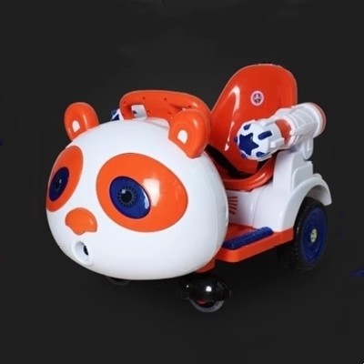 新熊猫儿童电动玩具车小孩可坐人四轮摇摇车女宝遥控摩托车充电汽