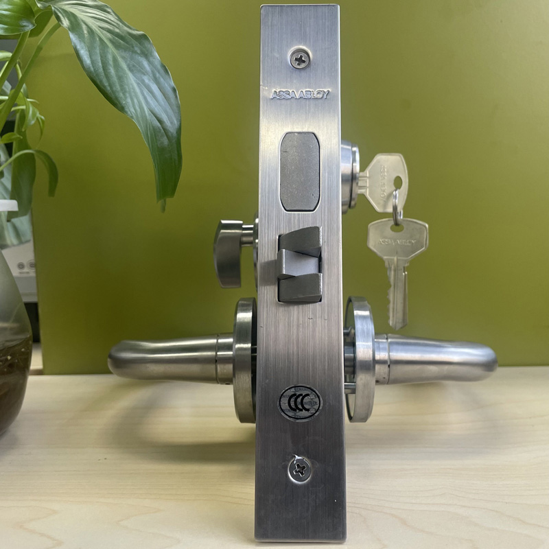 ASSAABLOY亚萨合莱正品AA8700美标不锈钢教室办公室门锁把手锁芯