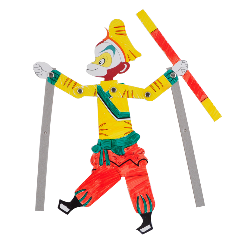 儿童皮影戏手工材料包特色民族传统工艺品幼儿园diy涂色美劳材料