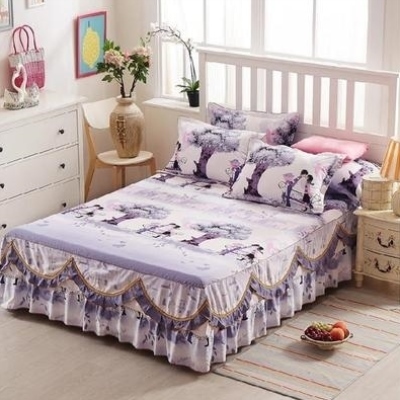 新品床笠款卡通床罩裙主卧上下铺单床罩婴儿床卧室简易床罩单件简
