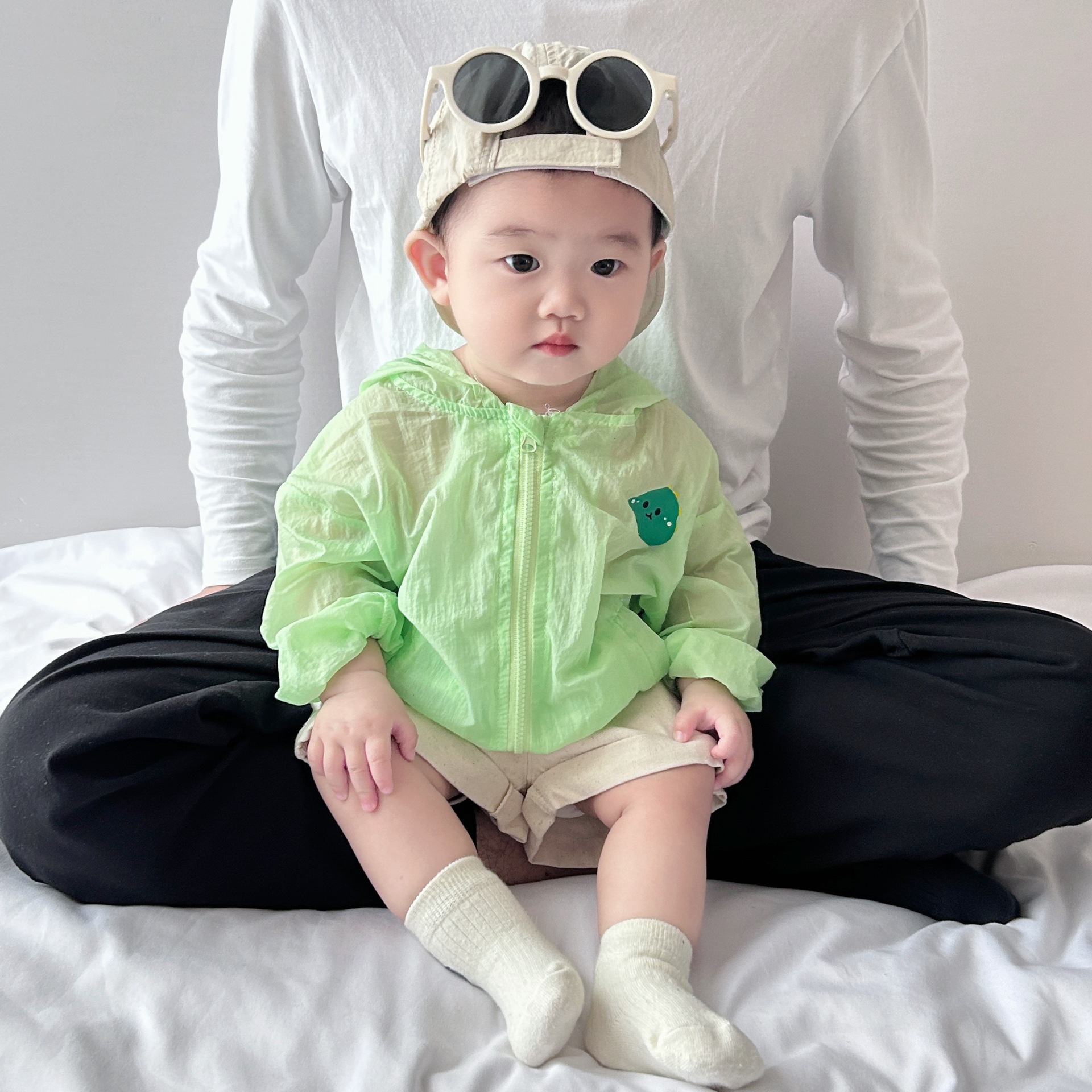 韩版夏季儿童防晒衣连帽清凉长袖男女宝宝上衣薄款外套婴儿衣服