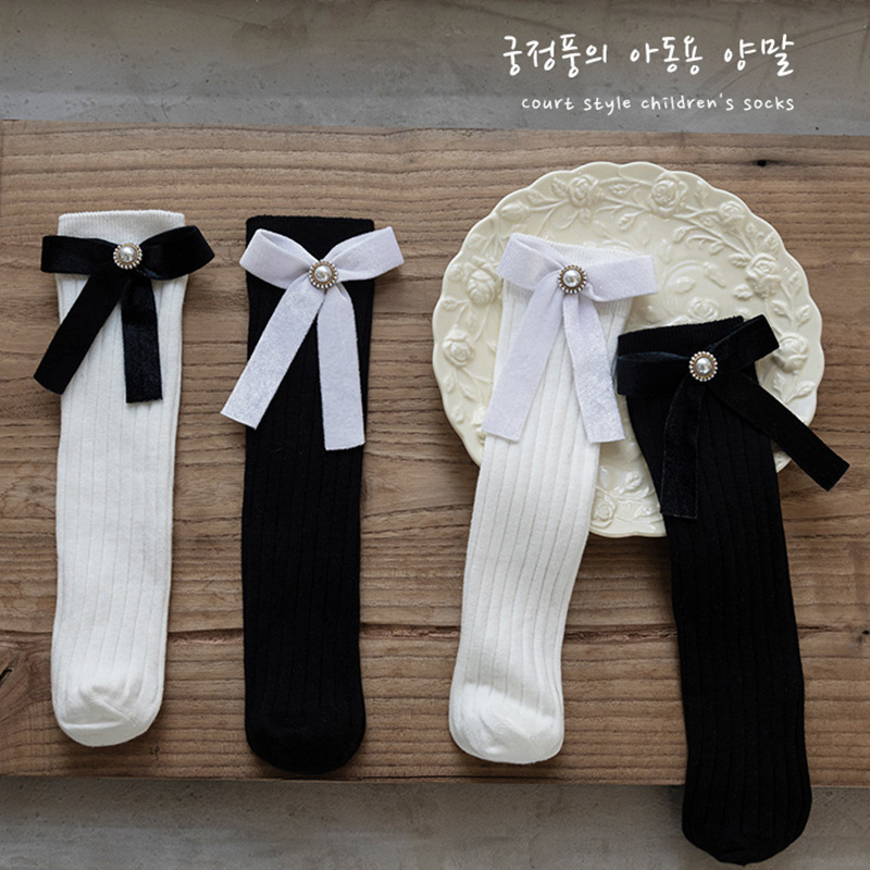 韩国进口儿童中筒袜小香风袜子