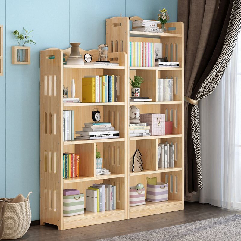 实木书柜全实木松木落地家用置物架简易现代儿童飘窗柜子收纳书架