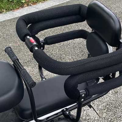 小型电动车后置儿童座椅s新国标电动车后置宝宝安全座椅全围护栏
