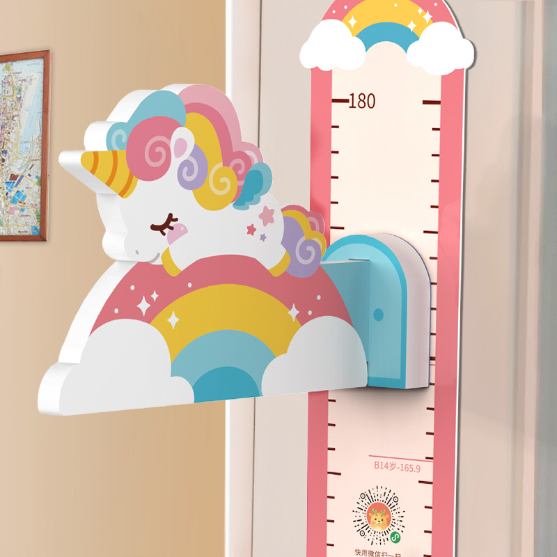 极速儿童身高墙贴3d立体卡通宝宝量身高贴纸磁性测量仪尺神器升高