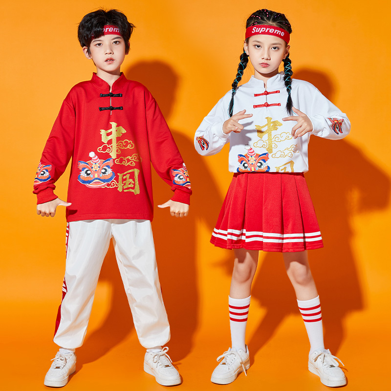 六一儿童运动会服装小学生啦啦队演出服幼儿园班服国潮舞蹈表演服