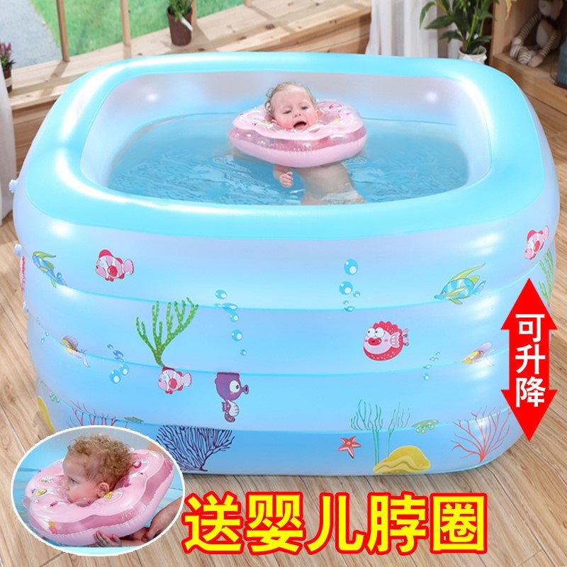 游泳池充气新生童桶保温洗澡幼儿B可折叠室内加厚浴缸宝宝婴儿家