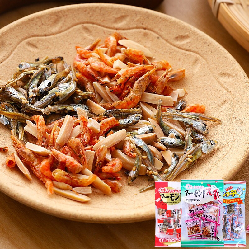 日本泉屋扁桃仁小虾干芝麻鱼干进口儿童零食杏干即食宝宝迷你锌钙