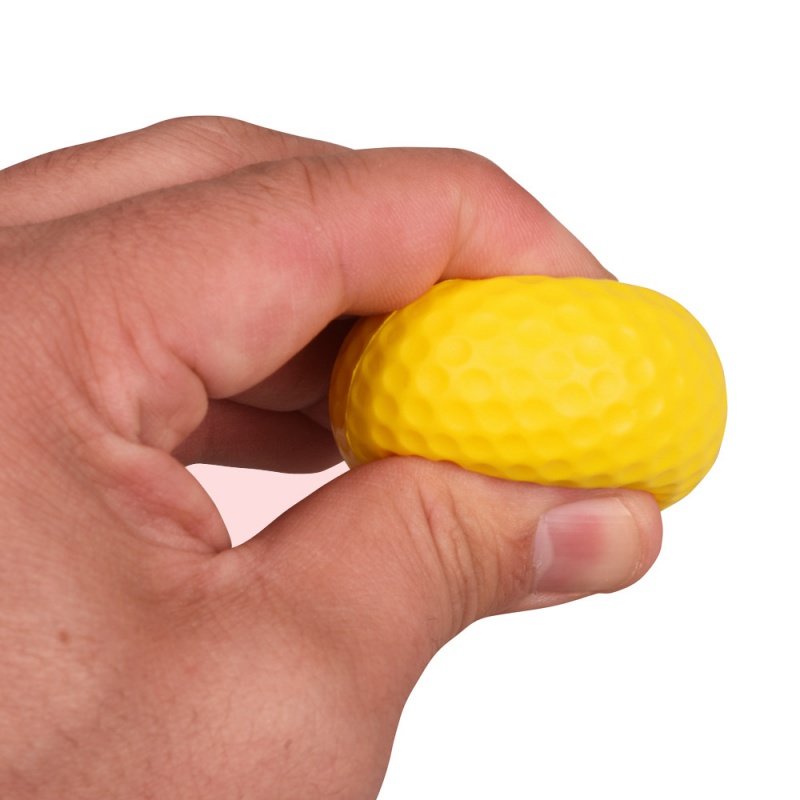 新款高尔夫PU球 海绵球 PU发泡球  室内练习软球 42mm 黄色软球