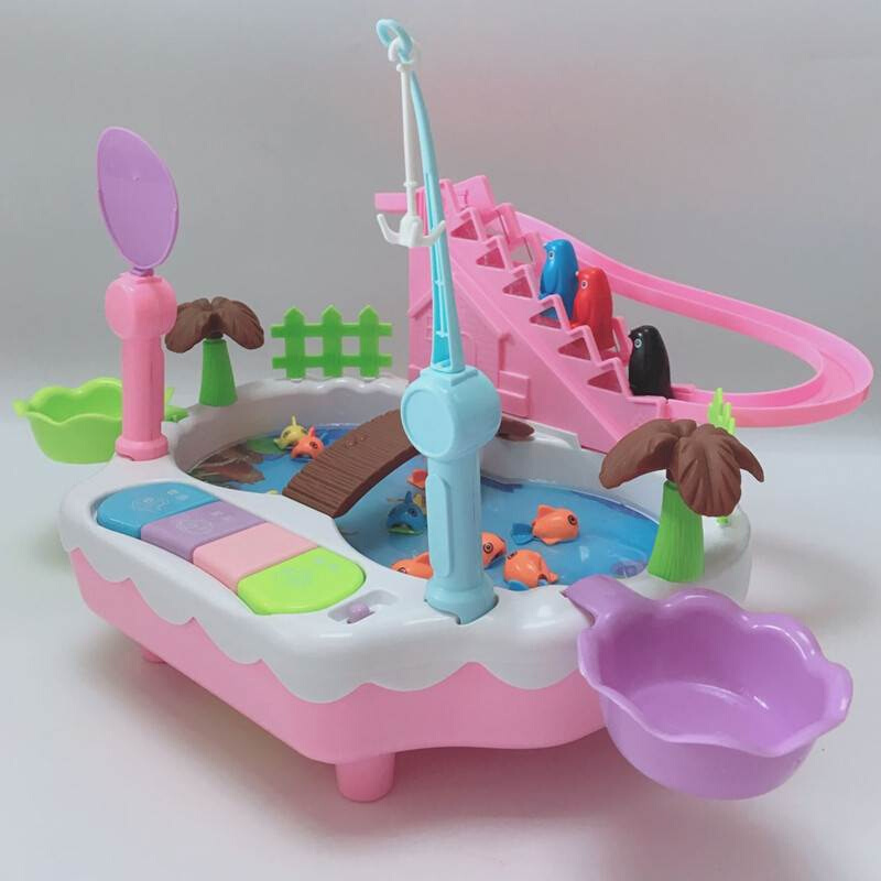 儿童钓鱼玩具池套装小孩宝宝玩具益智女男孩磁性戏水1-2-3-6周岁