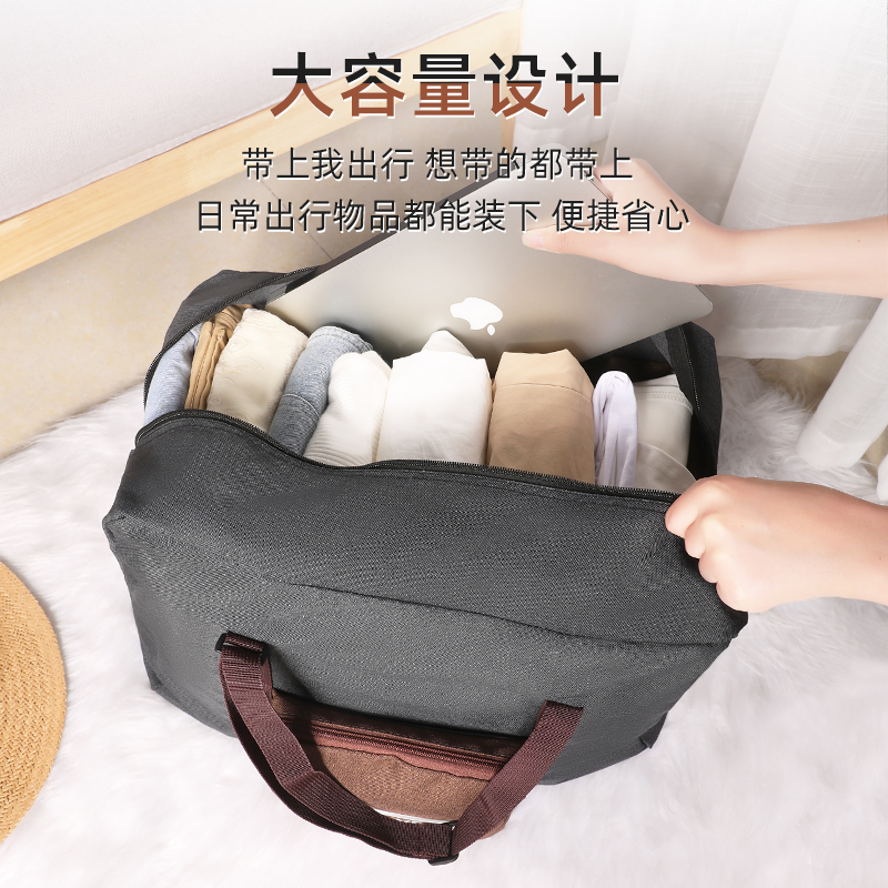 推荐大容量旅行包女可折叠行李待产包收纳袋子便携手提简约短途拉