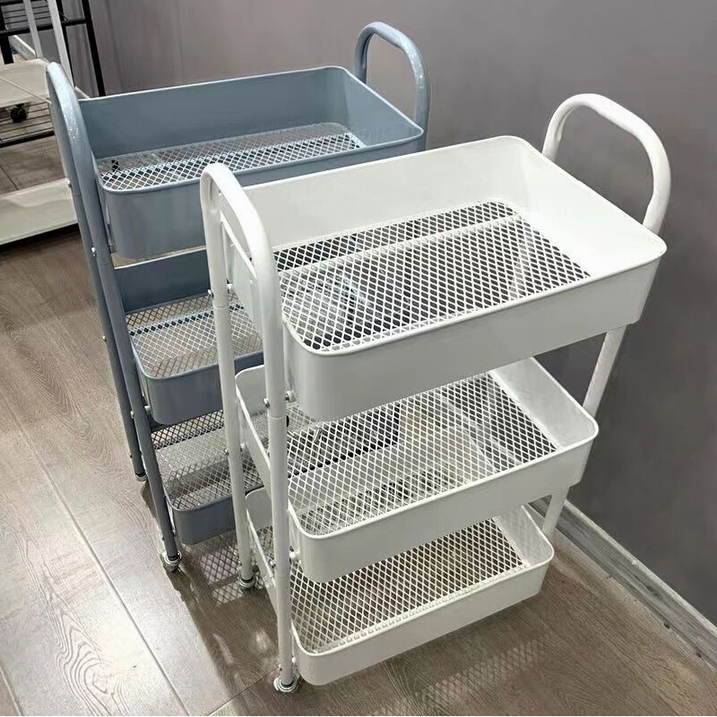 。进口材质小推车置物架厨房落地卧室多层婴儿零食移动浴室卫生间
