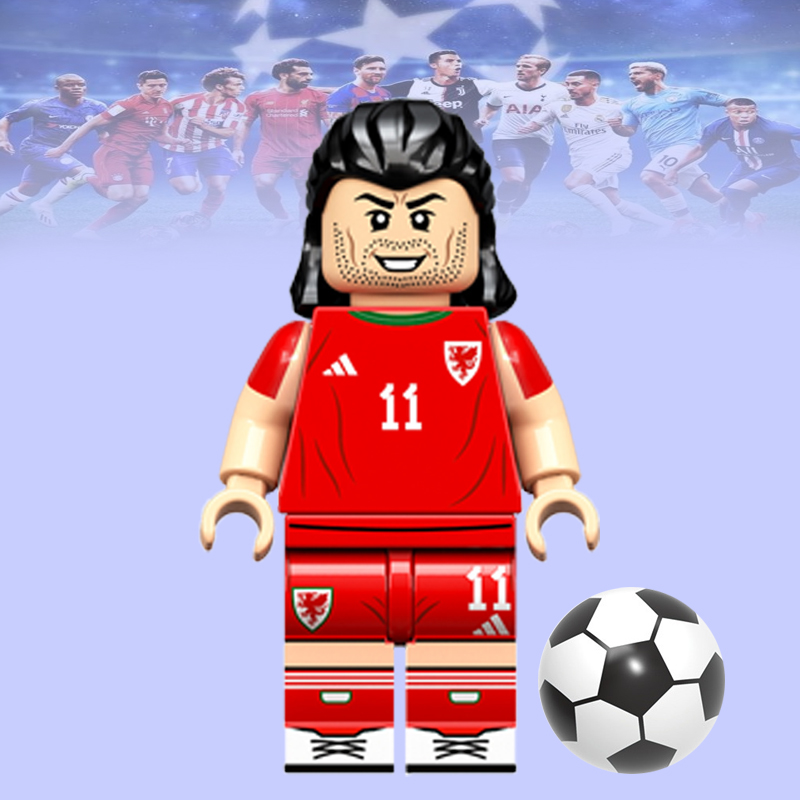 兼容乐高世界杯足球先生梅西C罗内马尔第三方拼装人仔积木玩具