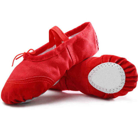 儿童舞蹈鞋猫抓鞋民族培训班中国舞民族舞红白练功鞋弹力四季女童