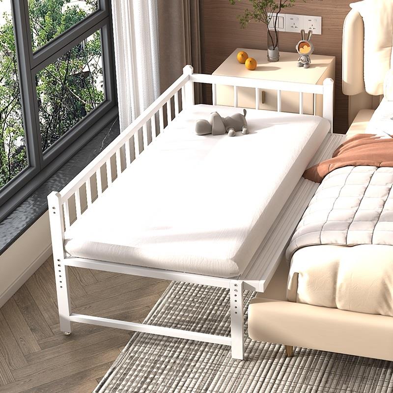 儿童床宝宝婴儿拼接床带延边家用加高护栏加宽床防摔单人铁艺小床