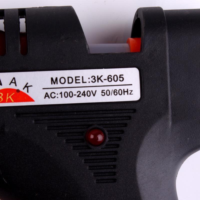 正品三克斯热熔胶枪黑色带开关指示灯605-100大号恒温热熔胶枪